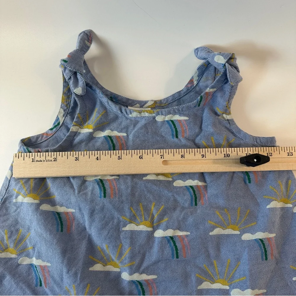 Hanna Andersson Rainbows Clouds and Sunshine Pillowcase Tie Tank Cotton Dress  5